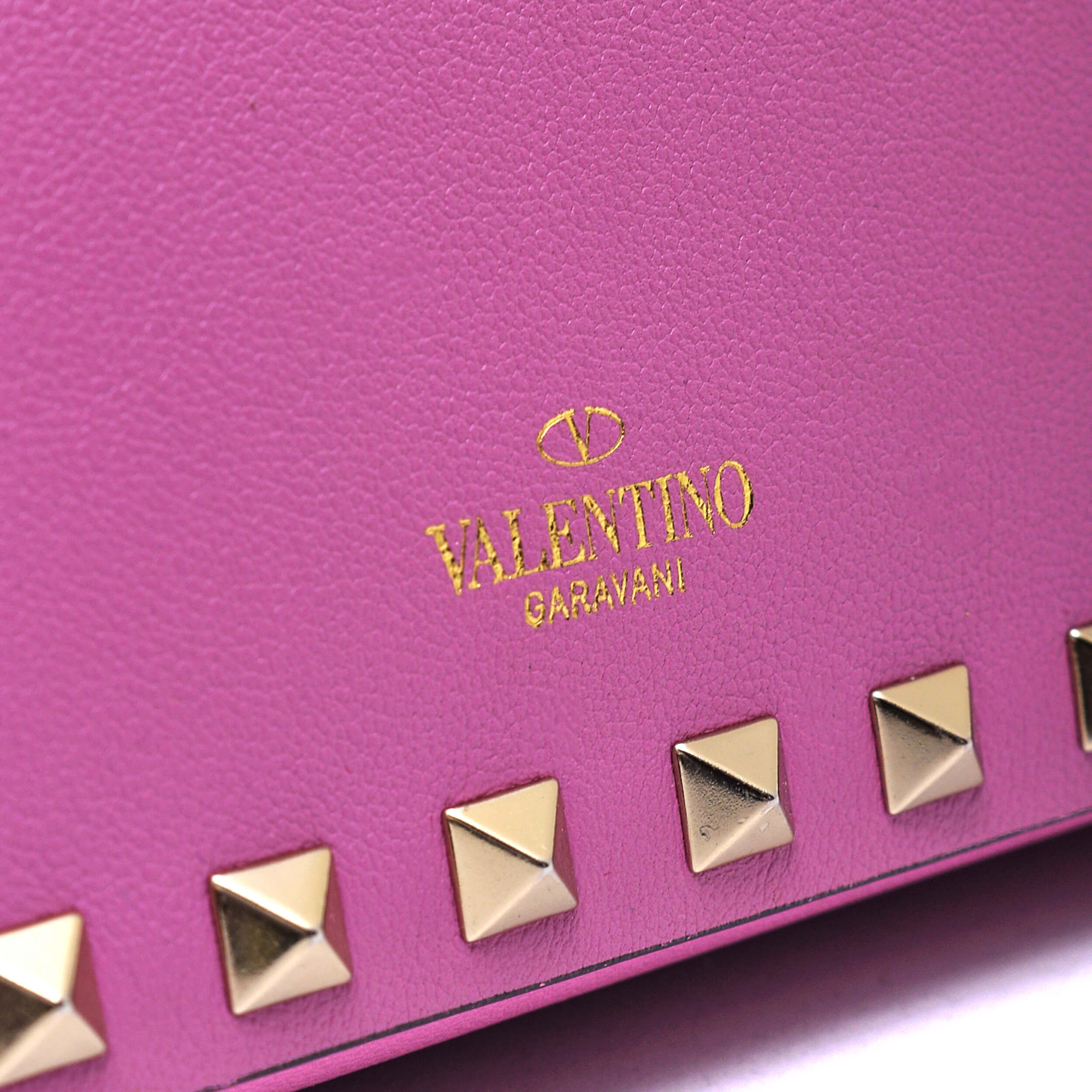 Valentino - Pink Leather Rockstud Mini Messenger Bag